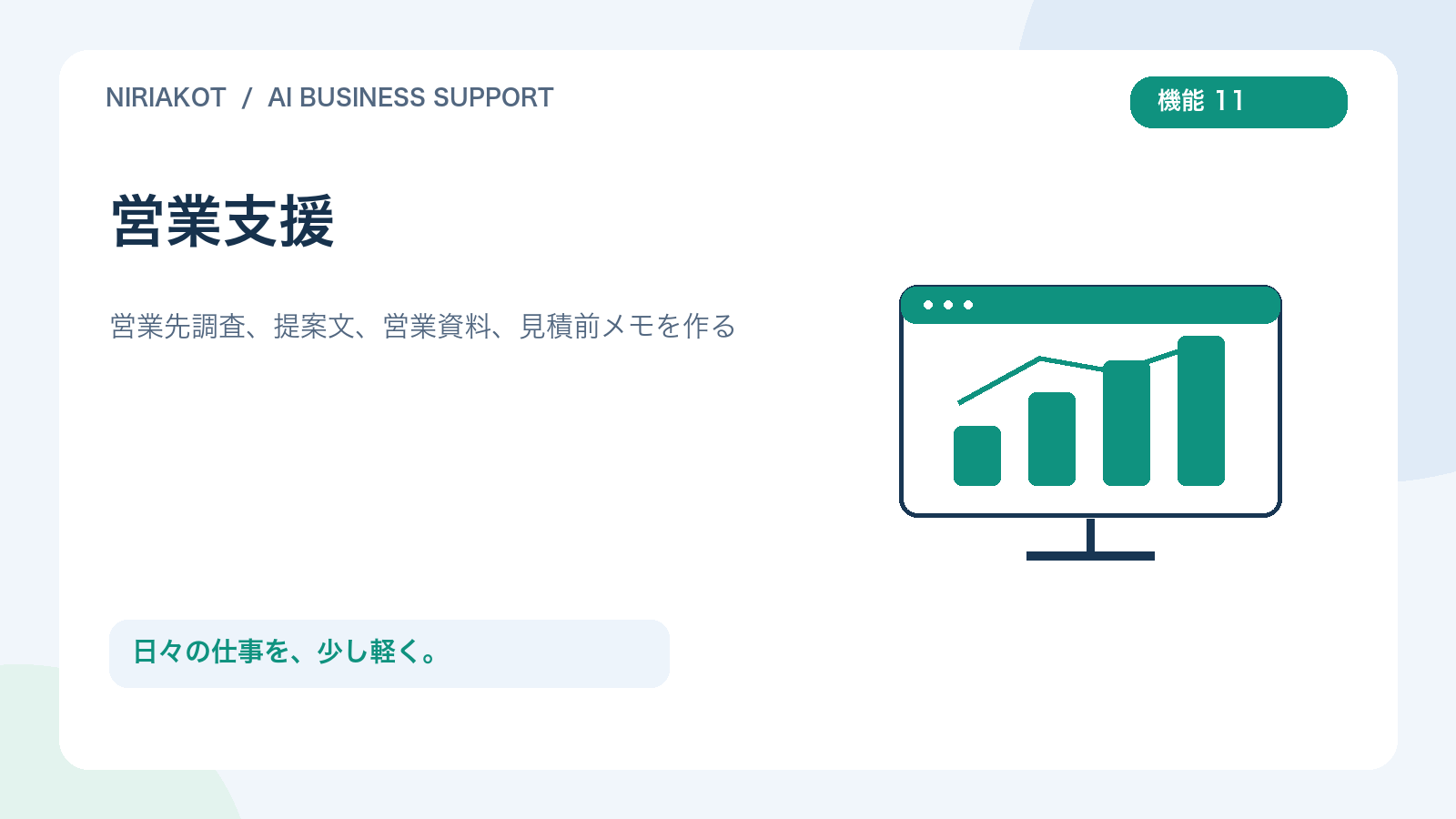 営業支援を表すオリジナルイラスト