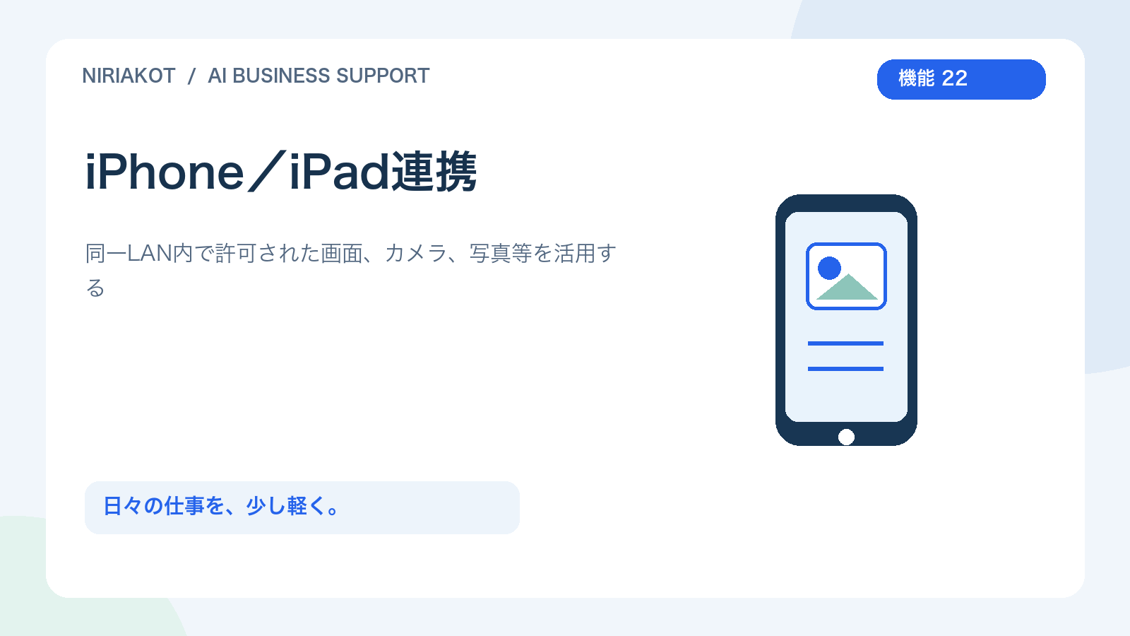 iPhone／iPad連携を表すオリジナルイラスト
